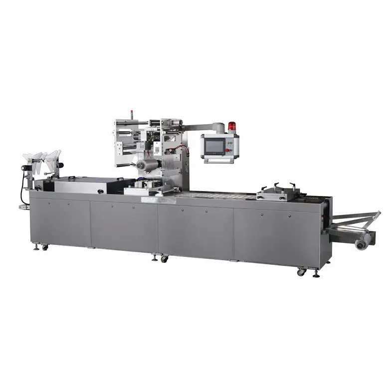 Mașină automată de ambalare în vid pentru întindere a filmului de aluminiu pe două fețe Mașină automată de ambalare în vid pentru întindere a filmului de aluminiu pe două fețe